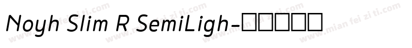 Noyh Slim R SemiLigh字体转换